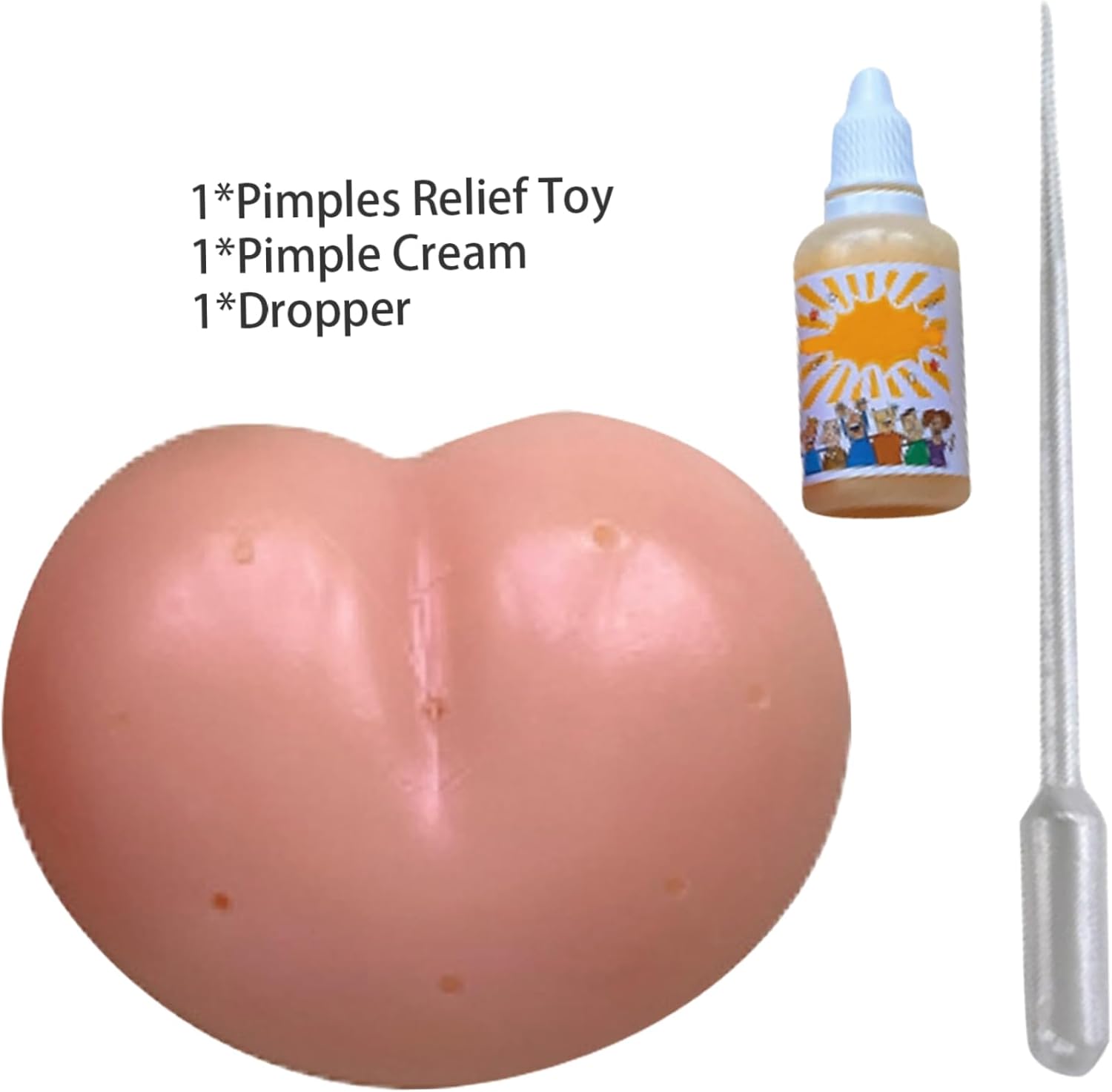 Pimple Popper Toy Stress Relief Pimple Popping Toy Funny Squeeze Spot Popper Reusable Portable for Adults Kids