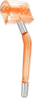Electrode Wand Glass Tube Handheld Spare Parts Light Therapy Wand Spare Glass Attachment for Hi Frequency Facial Device Elitzia ETHG01R（Orange Roller）