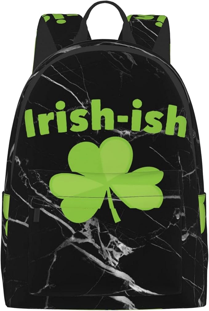 Backpack for Work School Travel, Irish Shamrock Irish Ish Laptop