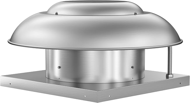 Roof Mount Direct Drive Makeup Air Unit - 26" Downblast Supply Fan, 1/3 HP 115V, 2400 CFM, ETL Listed