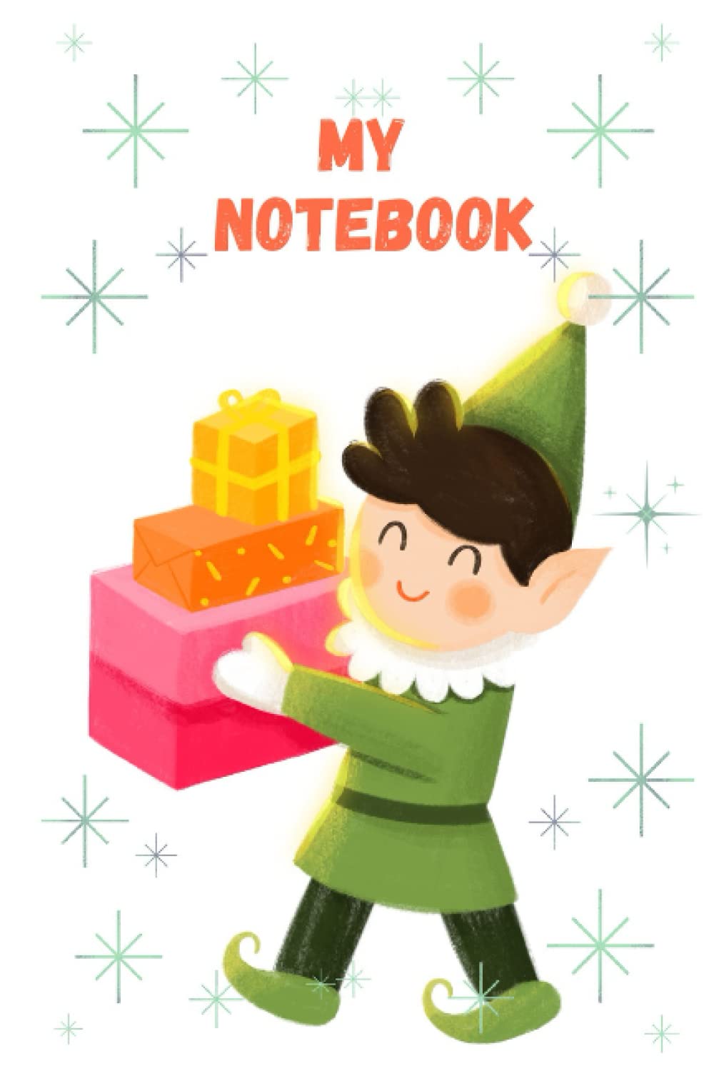My Notebook: Cute Kawaii Christmas elf notebook 120 pages of lined paper