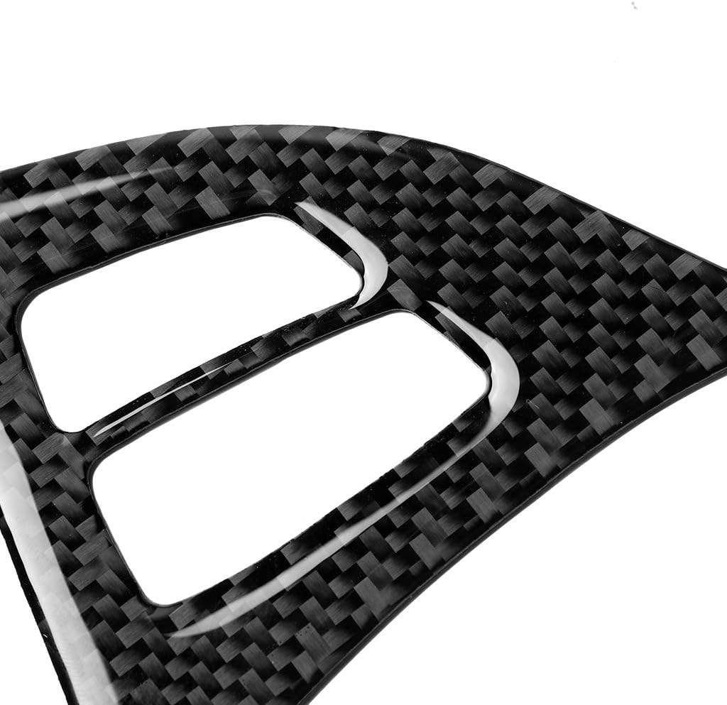 Generic Carbon Fiber Accessories Car Dash Trim Button Frame Sticker Compatible with BMW X5 E70 2008 2009 2010 2011 2012 2013 Auto Interior Trim Black