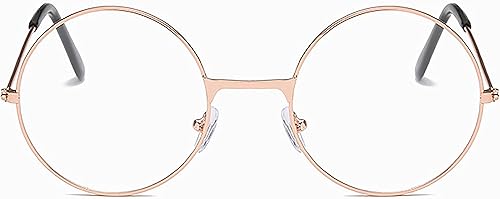 Miniatura 2 de Gafas redondas clásicas Retro Circular Lentes transparentes Marco de metal Accesorios sin receta Hombres Mujeres