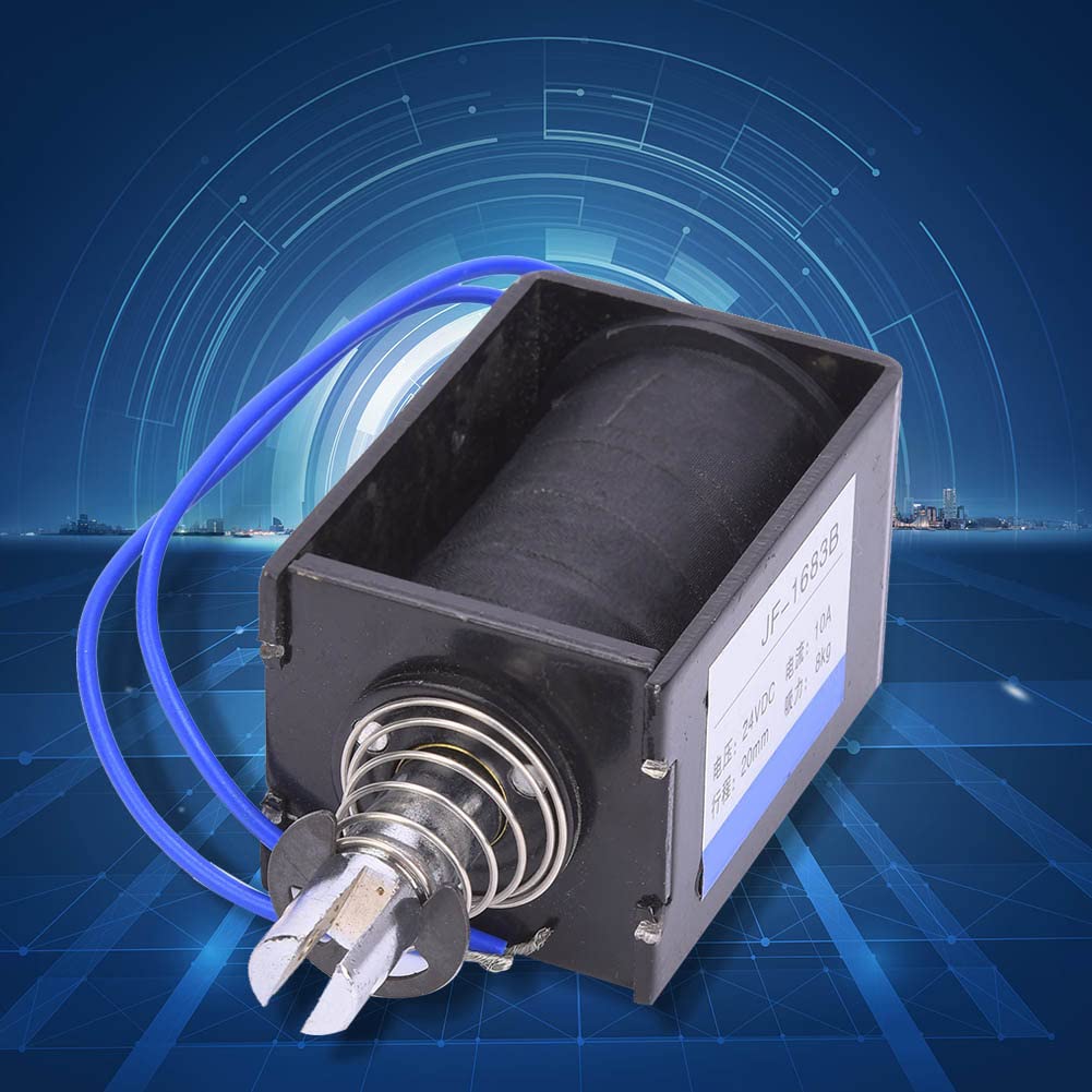 Fafeicy JF-1683B Push-Pull-Gleichstrom-Elektromagnet mit 20 Mm Hub, Kraft 78,4 N, Ideal für Verkaufsautomaten und Bürogeräte
