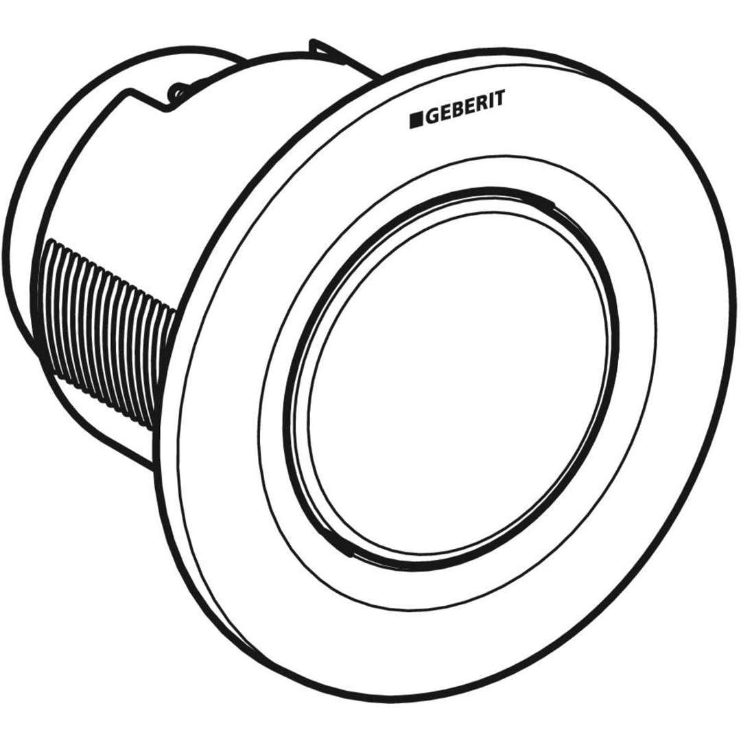 Geberit - Pulsador A Distancia Geberit Serie 01, Neumático, Para Descarga Simple, Pulsador Empotrado: Blanco Alpino (116.040.11.1)