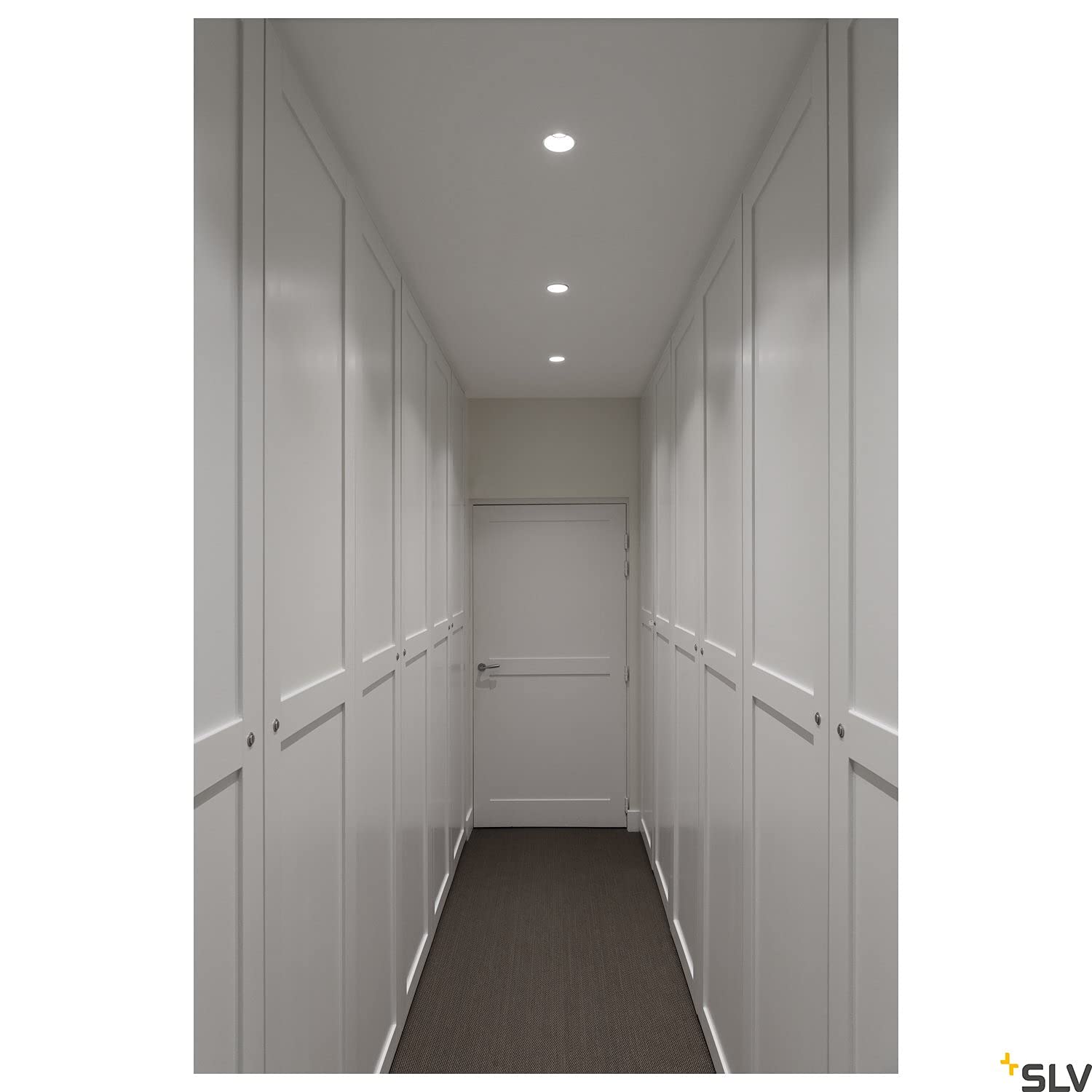 SLV LED Einbau-Strahler HORN-T, rund, schwenkbar | Dimmbare Deckenleuchten, Beleuchtung innen | LED Spots, Fluter, Deckenstrahler, Decken-Lampen, Einbau-Leuchten | einflammig, GU10 QPAR51