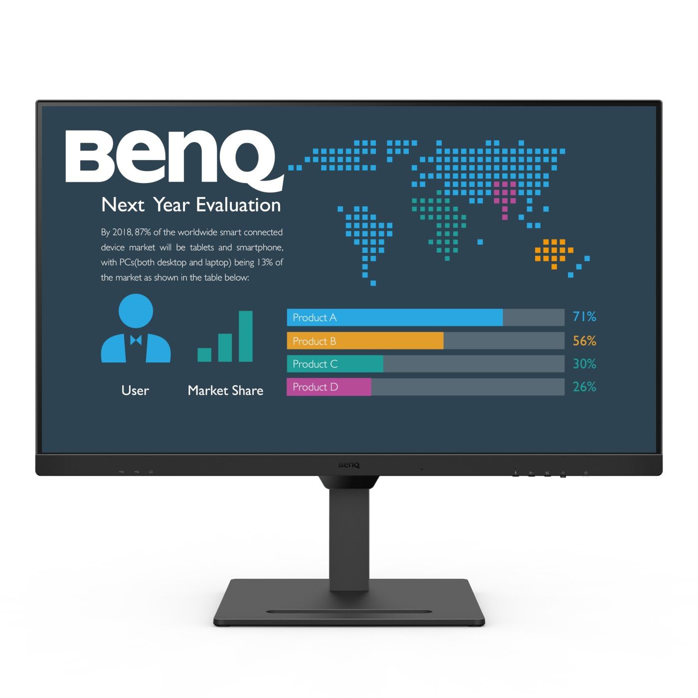 بين كيو شاشة اعمال BL2490 FHD IPS 100Hz مقاس 23.8 انش