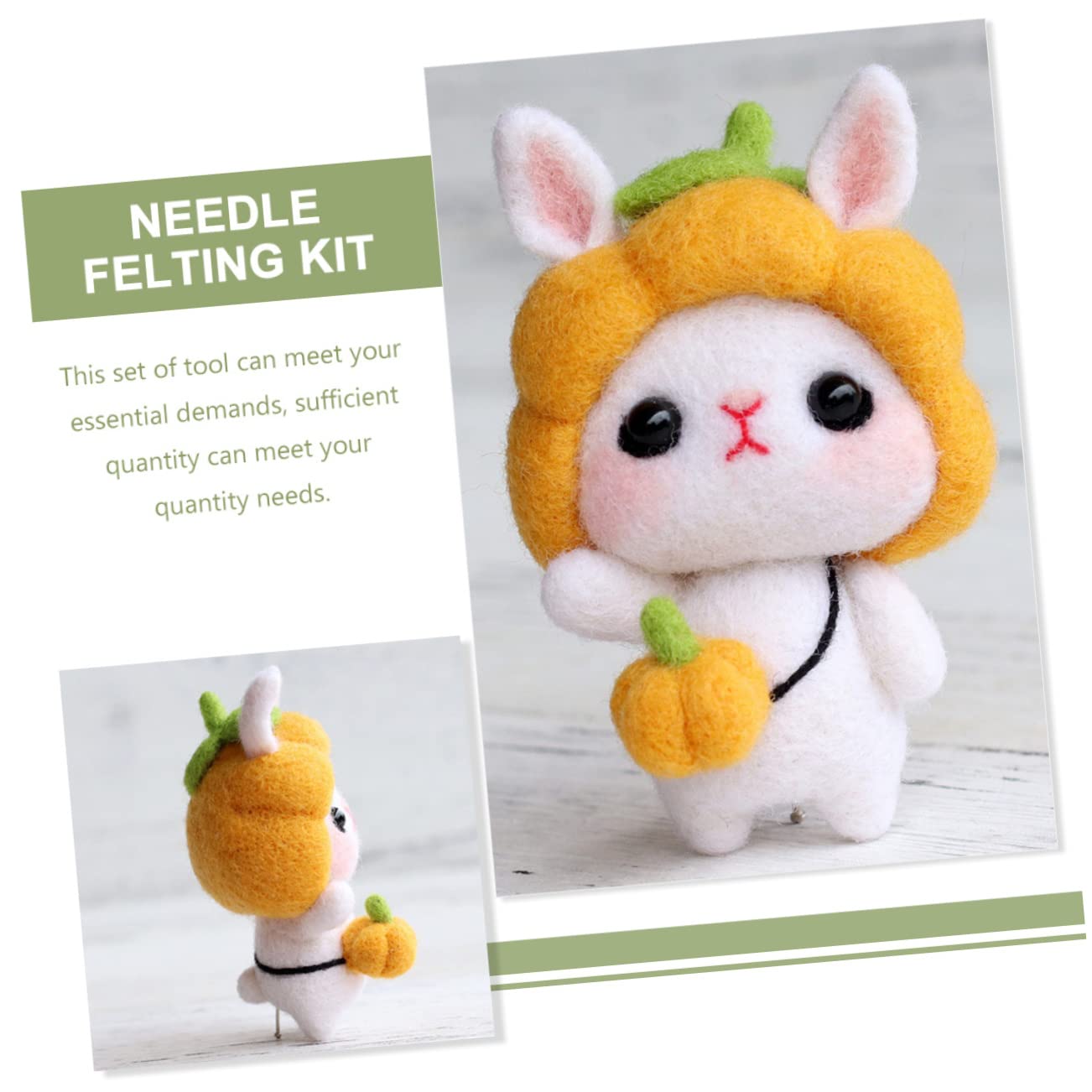 SHINEOFI 12sets Kit Di Feltro Per Ragazzo Ragazza Di Creazioni Artigianali Con Accessori Per Lavoretti Include Personaggi Di Feltro Coniglietto Zucca Per Attività Creative e Regali
