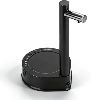 Bomba de Botella de Agua Inalámbrica, Dispensador Automático Desmontable y Portátil para el Hogar (Negro)