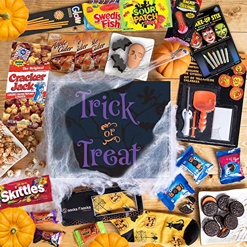 College Halloween Snack Box Gift Set (21 Item Variety Pack) Reeses, Sour Patch Kids, Carmel Corn, Pumpkin Carving Kit & More - My College Crate #TOP1