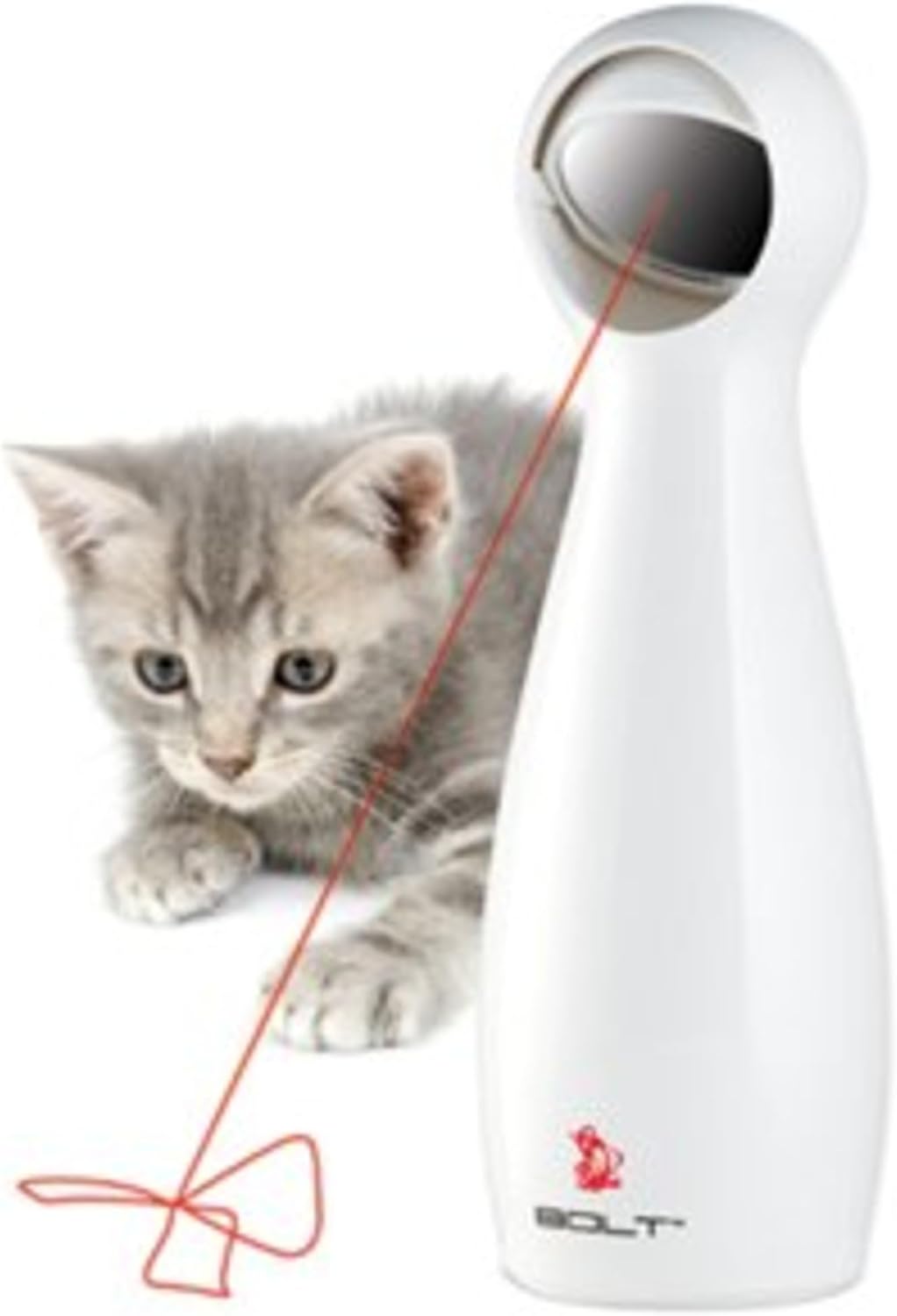 PetSafe Bolt Laser-Katzenspielzeug, automatischer Laserpointer, 15-Minuten-Timer, 4 AA-Batterien erforderlich, Weiß PetSafe Bolt Laser-Katzenspielzeug, automatischer Laserpointer, 15-Minuten-Timer, 4 AA-Batterien erforderlich, Weiß