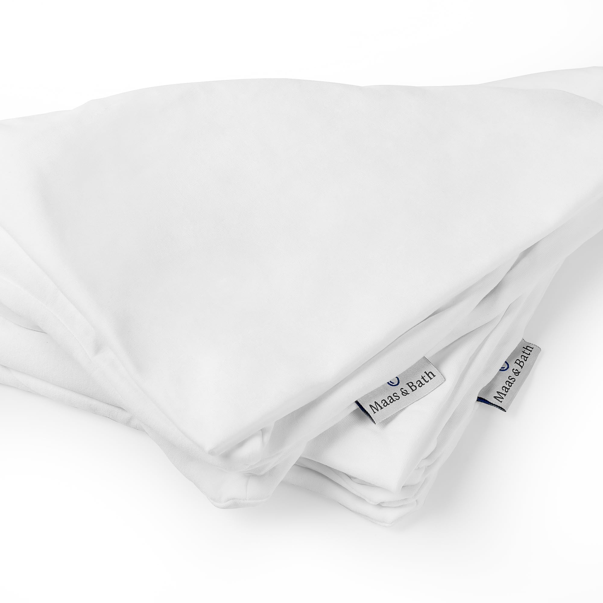 Maas & Bath Ergo Z - Funda de almohada transpirable de alta calidad para un sueño de calidad, fabricada con tela de algodón lavable a máquina, no se pela, cremallera oculta fácil de abrir, no tóxica e