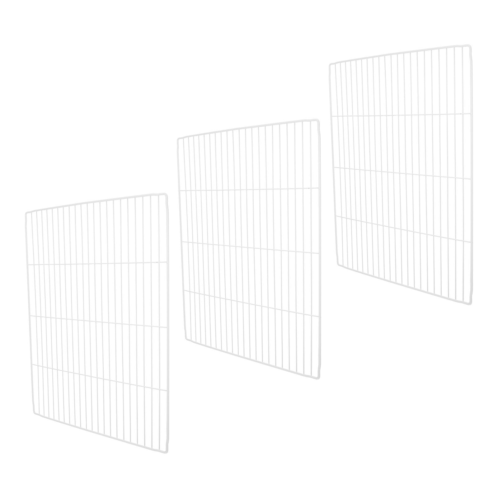 Organizador para nevera contra el desorden: pack de 3 divisores de metal blanco para cocina