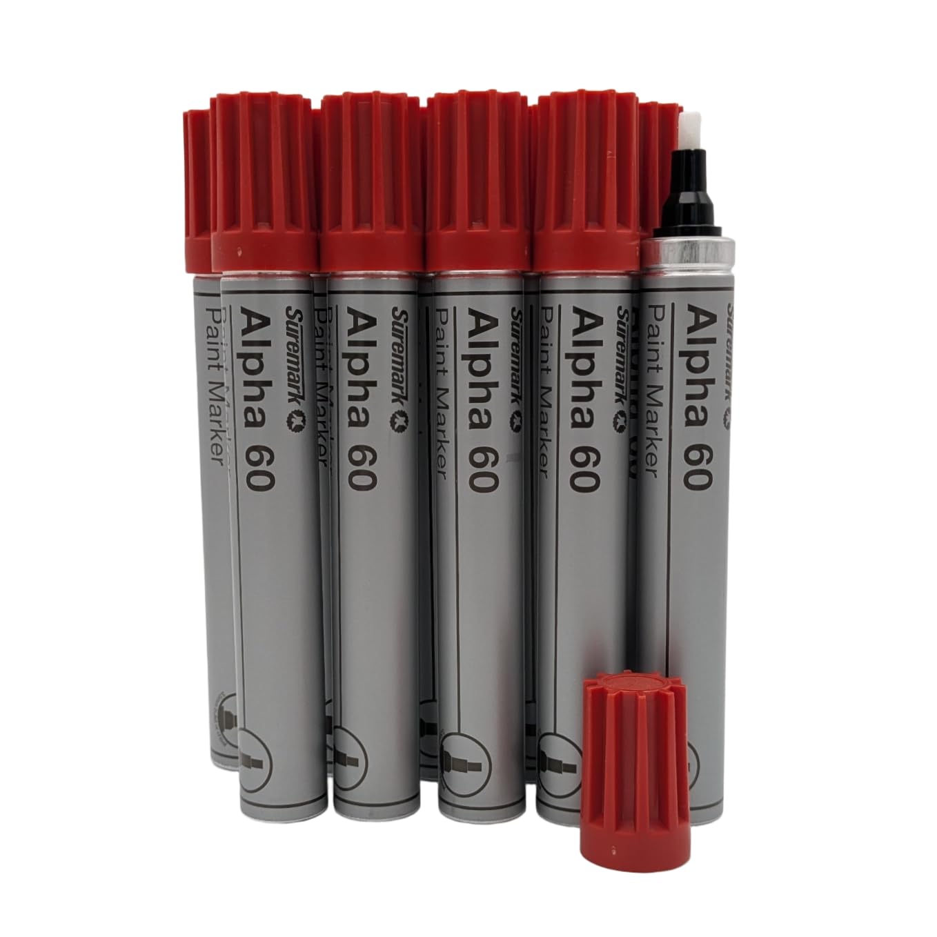 SureMark Alpha 60 Valve Paint Marker Red Box of 10