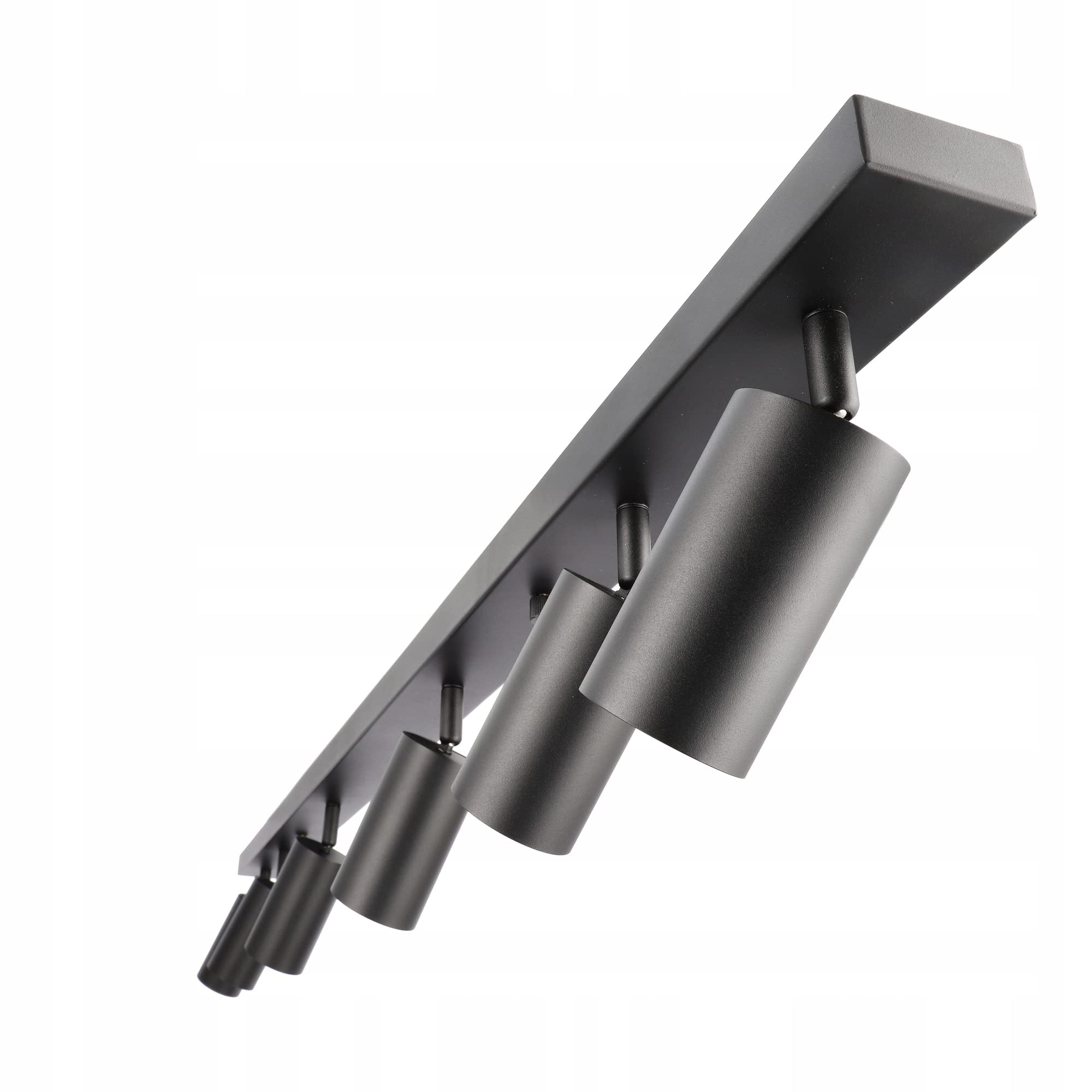 EDO Focos de Techo GU10 con 6 Focos MALGA Negro Orientable, Lampara de Techo Interior Ajustables y Giratorios Moderno, Plafón para Salon, Dormitorio, Cocina, Sin Bombilla