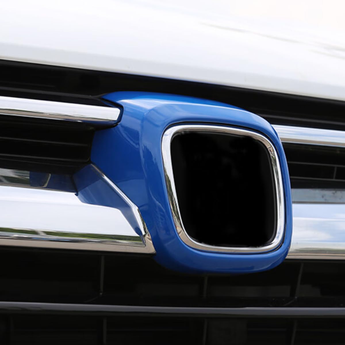 Car Accessories Fit For Honda CRV CR-V 2017 2018 Car Front Grille Logo Frame Cover Decoration Trim (Blue) ABS 1 PC