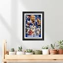 TenorArts Zinedine Zidane France Poster Worldcup Themed Laminated Photo Frame Painting with Matt Finish Black Texture (12 inches x 9inches) gallery image