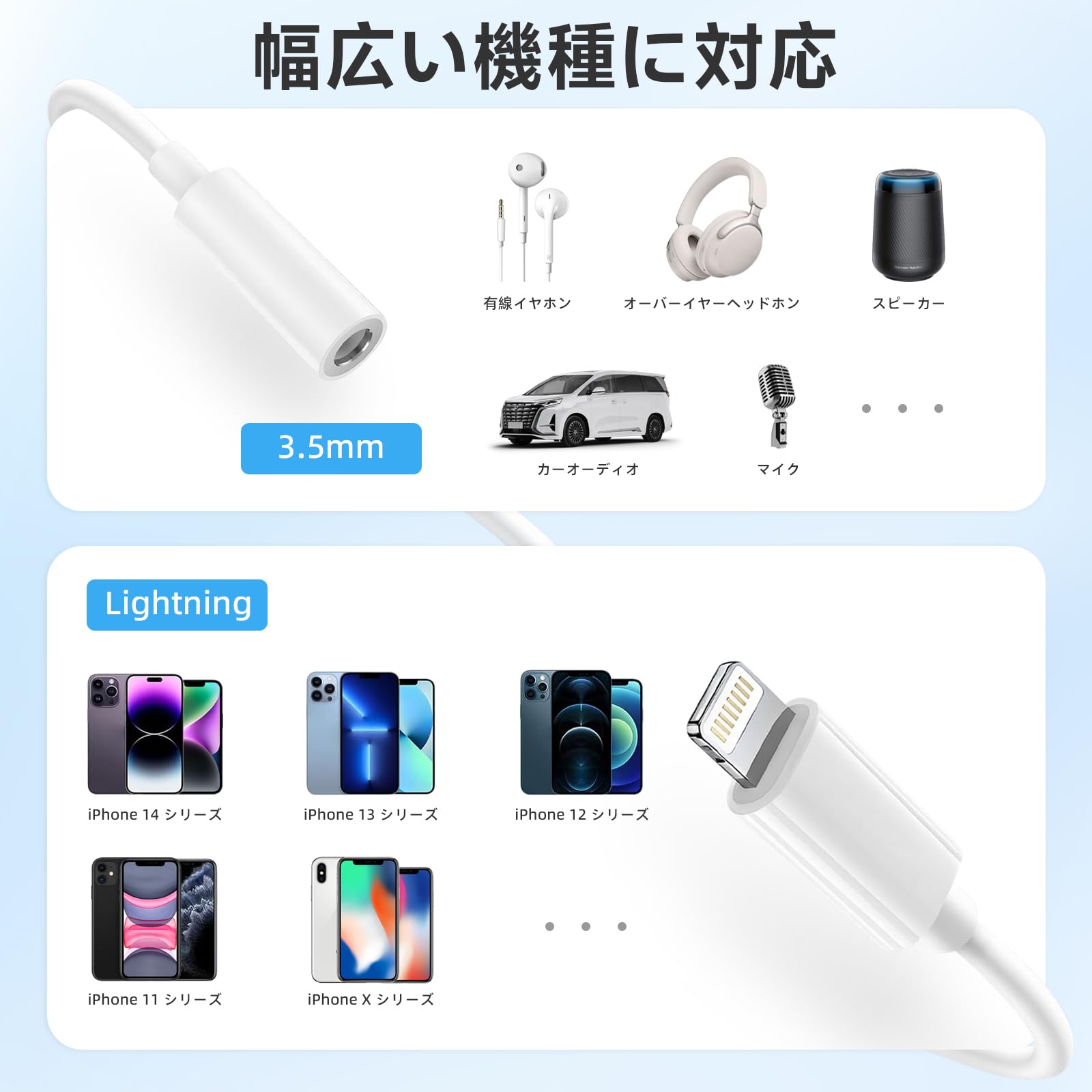 Amazon.co.jp: ライトニング 3.5mm イヤホン変換アダプタ HIFI 音質 48