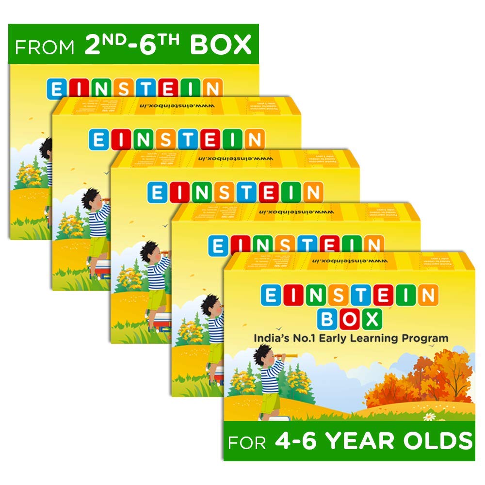 Einstein Boxfor 4 to 6 year old box 2 for boys & girls (5 box set (box b-f))- Multi color
