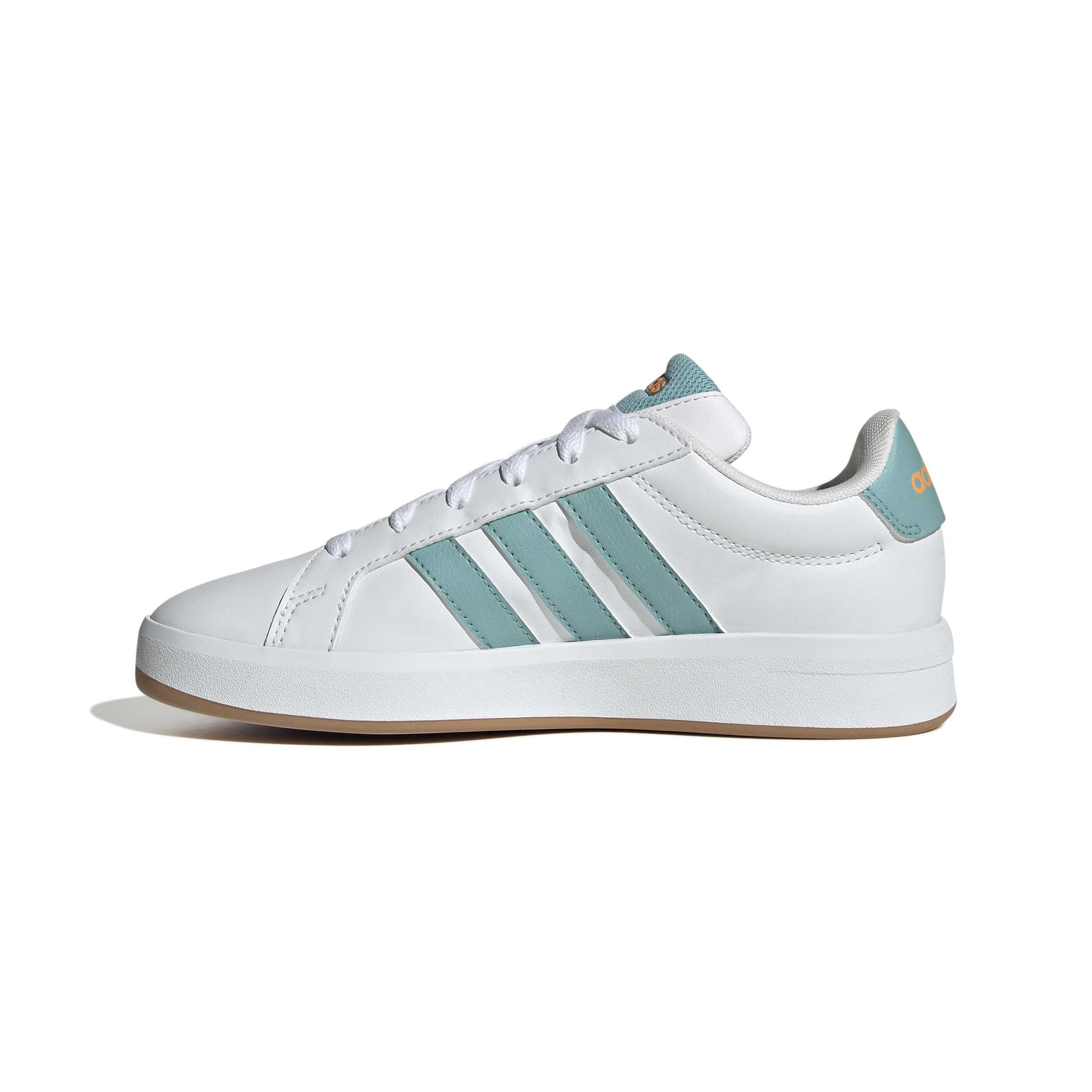 adidas Unisex Kinder Grand Court 3.0 Junior Shoes, FTWR White/Mint ton/Lucid Tangerine, 37 1/3 EU