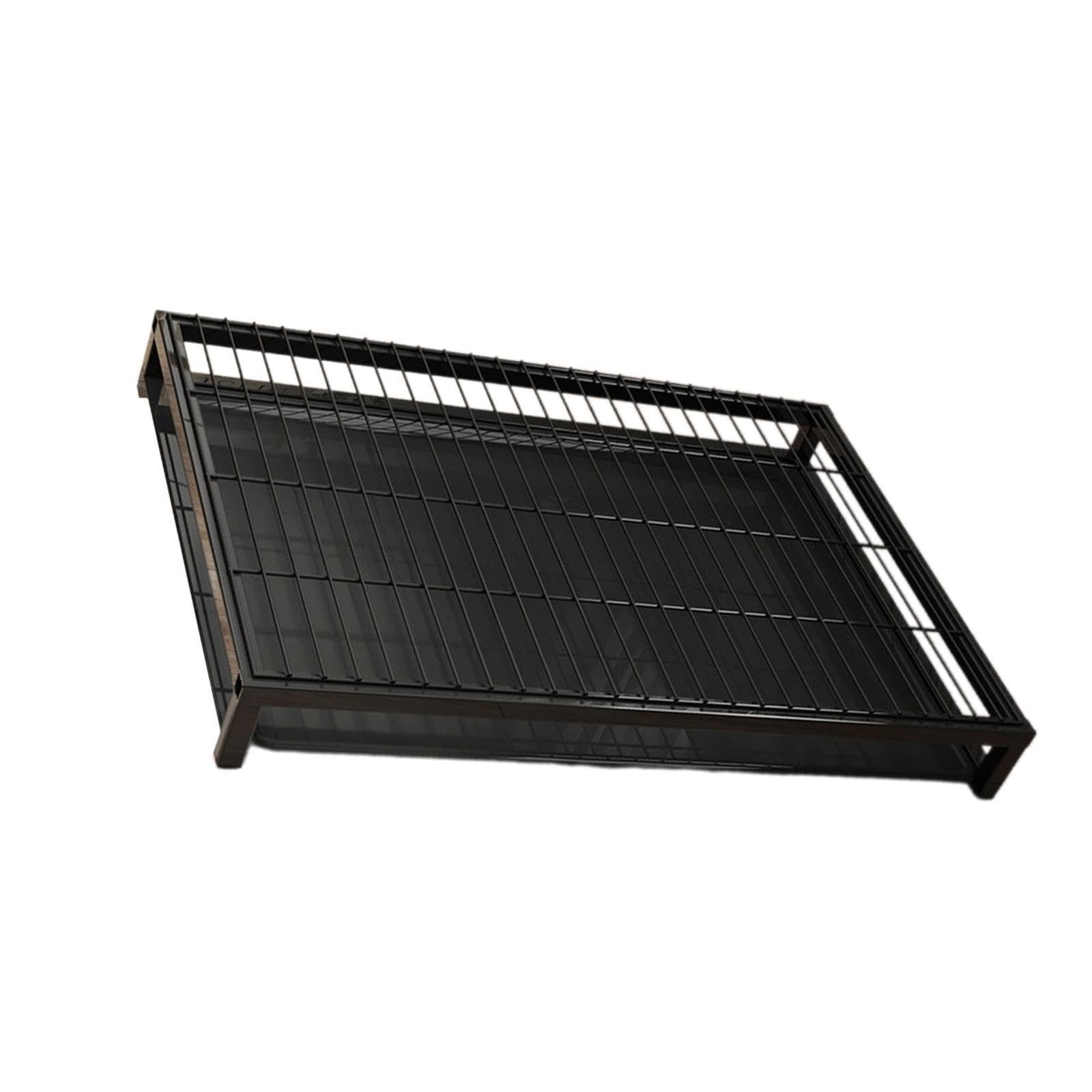 Zambuph Sturdy Lightweight Dog Potty Tray Indoor Outdoor Puppy Training Solution Effortless Cleaning Metal Mesh For Owners Reusable Dog Litter Boxes Potty , black , M