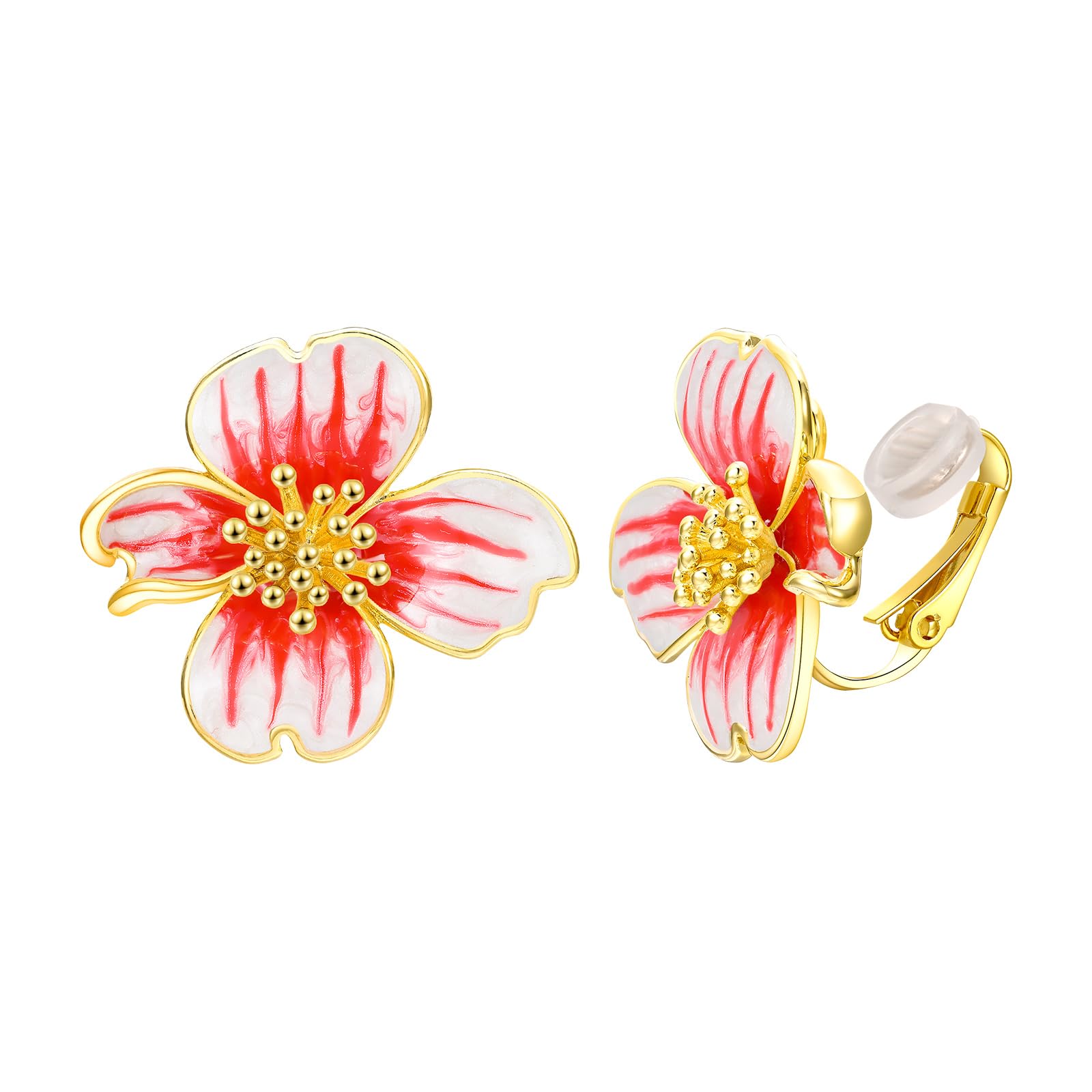 NUOKUN Cherry Clip On Earrings