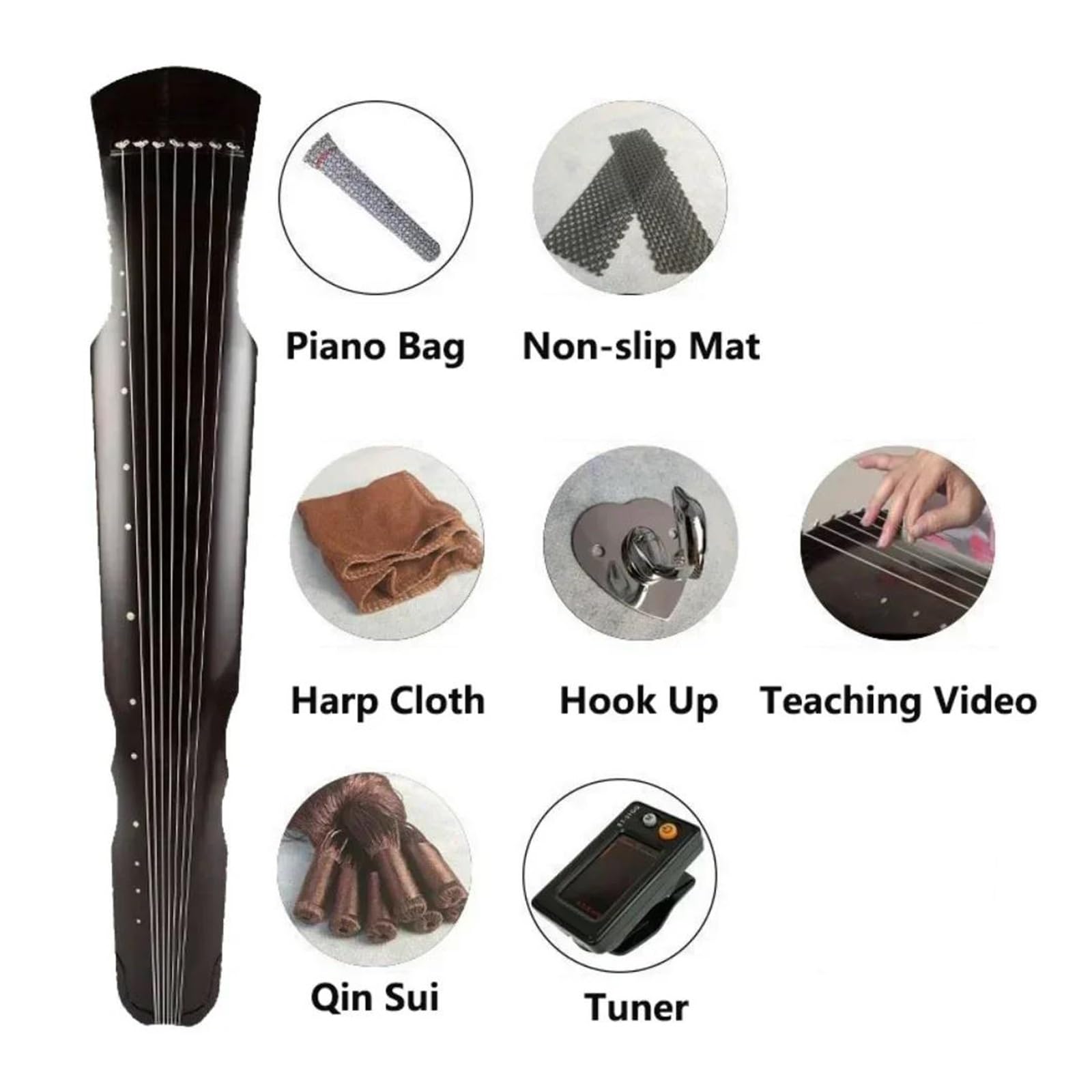 Profesjonalny Instrument Strunowy Guqin Ręcznie Wykonany Profesjonalny Instrument Strunowy Seven Guqin O Długości 123 Cm Odpowiedni Do Gry