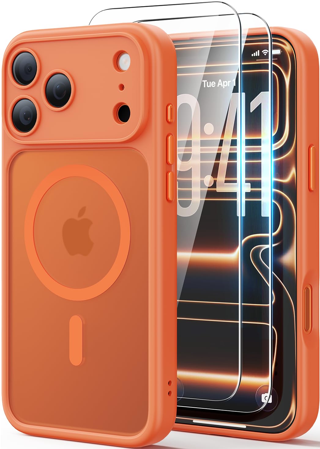 Photo 1 of JJL iPhone 17 Pro Case with Screen Protectors - Orange