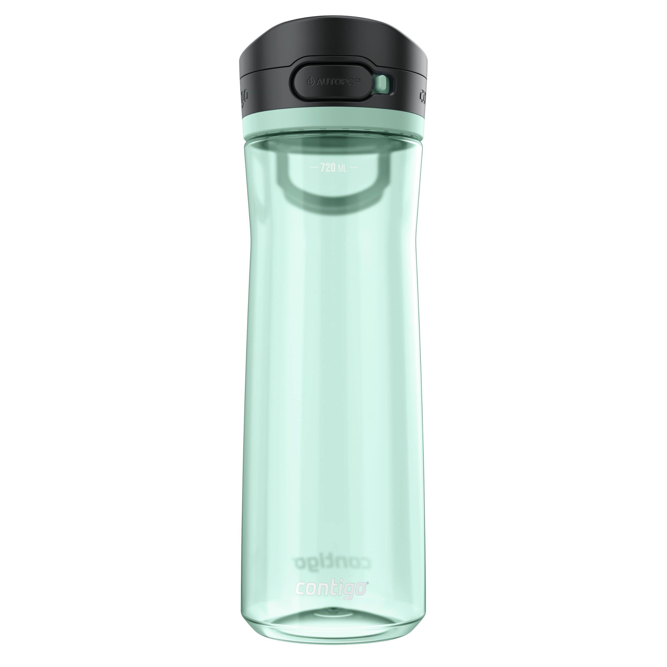 Contigo Jackson Autopop Water Bottle | Large BPA-Free Drinking bottle made from Tritan plastic | 100% leakproof | Sports Drink Flask | Ideal for Outdoor, School, Gym | 720 ml | Agave