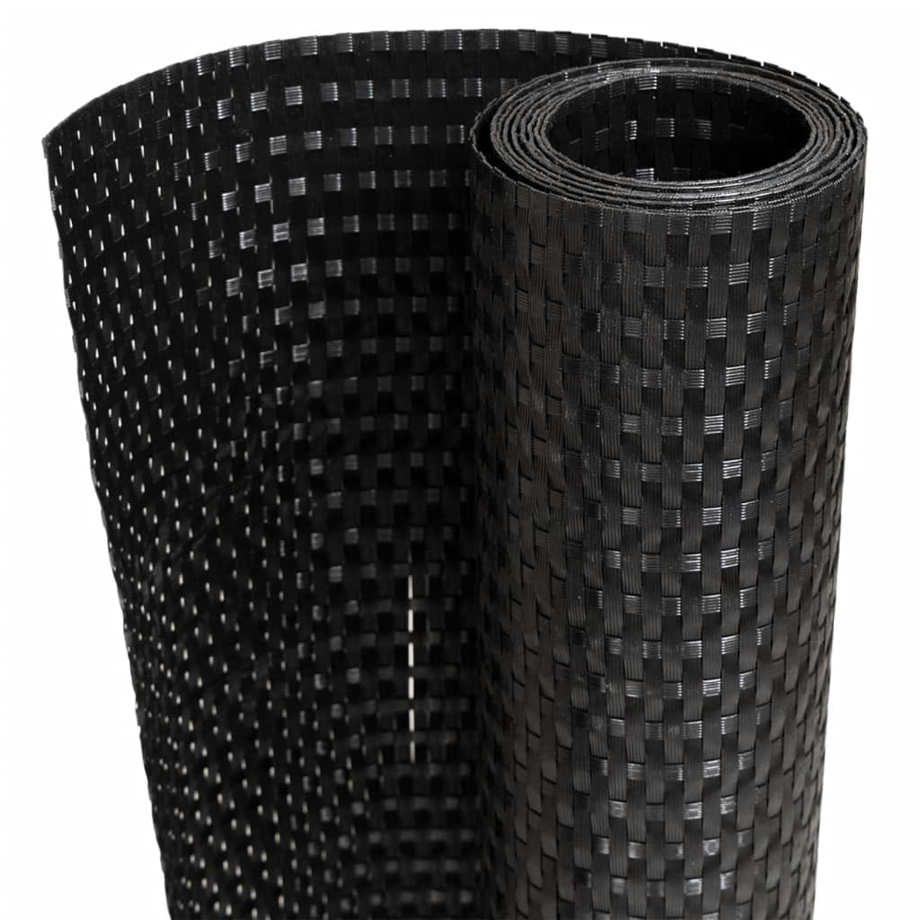 Paravents de Balcon 5 pcs Noir 255x19 cm résine tressée,Quincaillerie,Clôtures & barrières,Panneaux de clôture,1.94 kg-156318