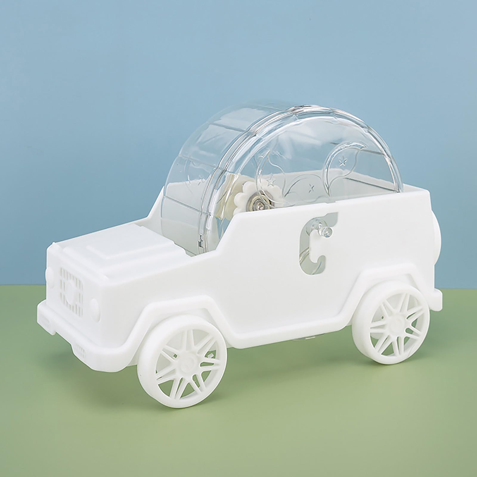 Rueda de ejercicio de plástico para mascotas pequeñas, diseño divertido en forma de coche para juegos activos, ideal para hámsters y otros animales pequeños