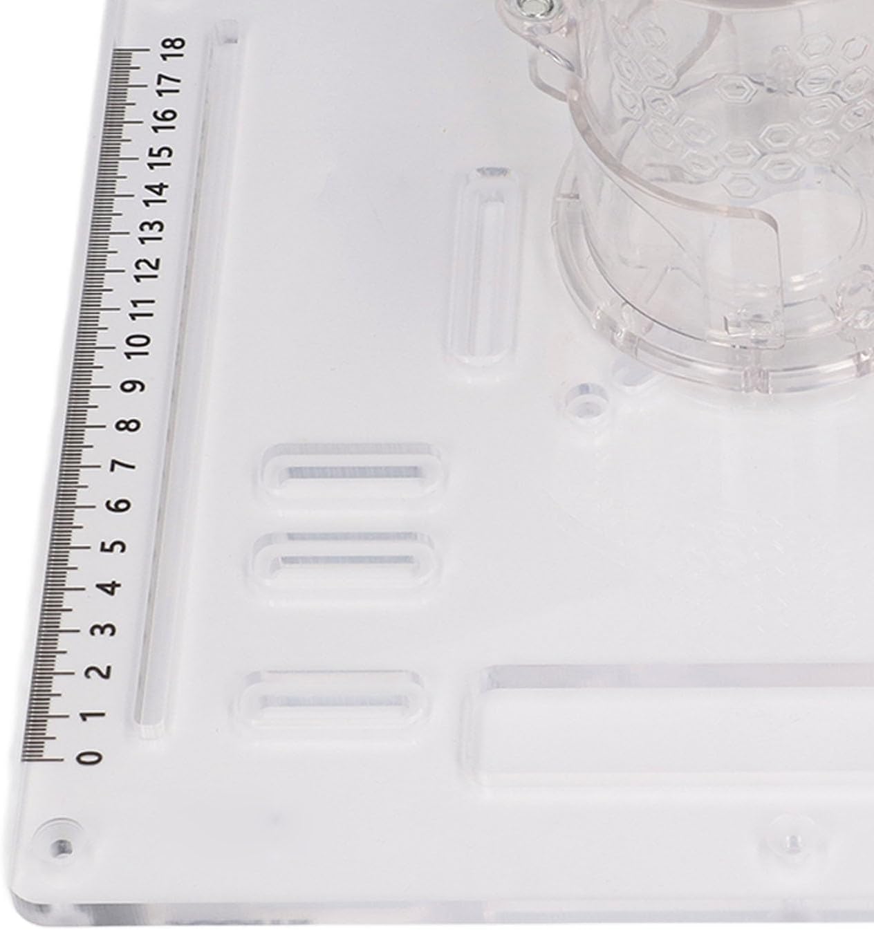 Woodworking Router Table Insert Plate, Acrylic Base for Adjustable Trimming, Clear Flip Plate for 4in Cutters, Suitable for Professional Woodworkers