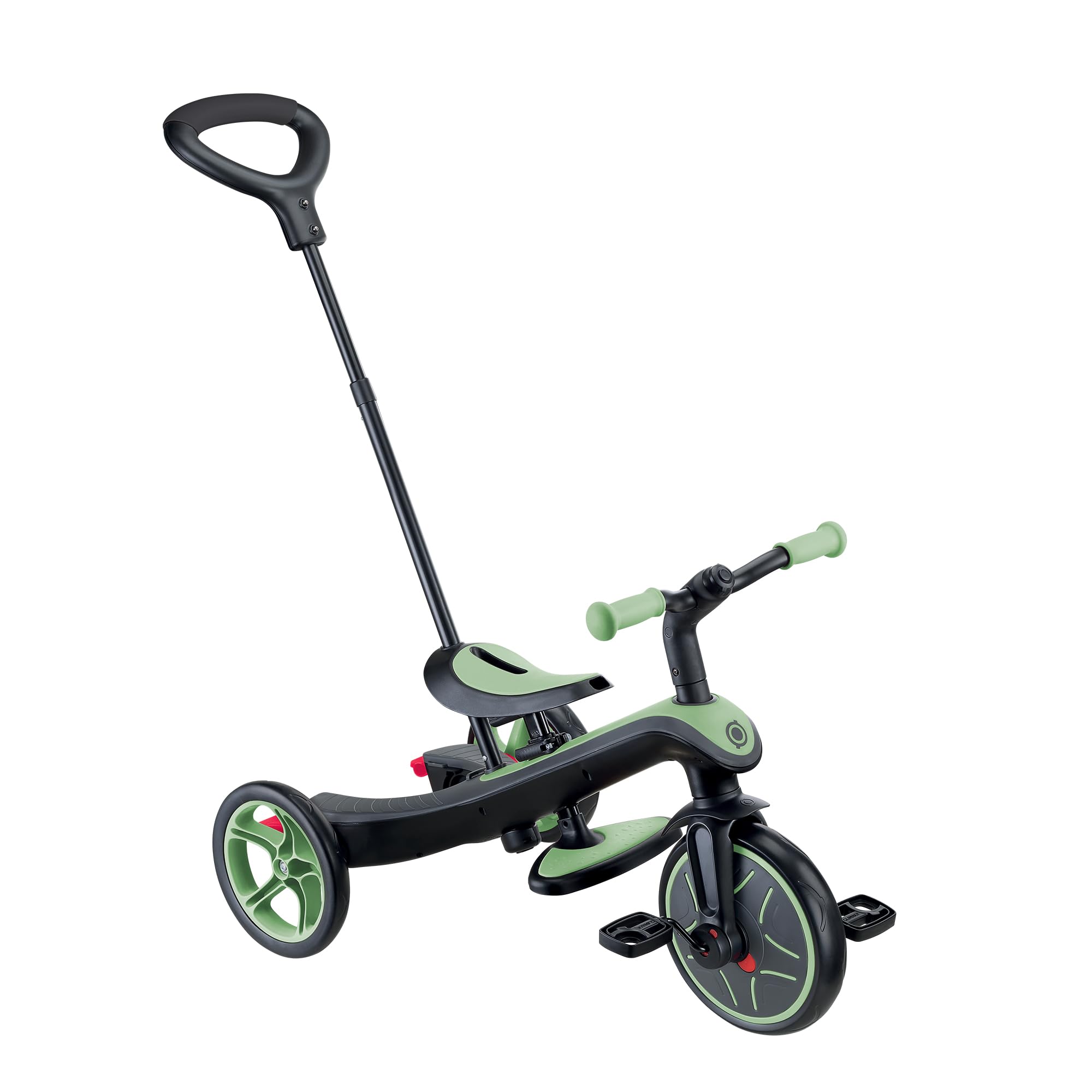 Globber Tricycle Explorer 4 en 1 - Triciclo evolutivo y draisiano para niños pequeños de 10 Meses a 5 años - Versión 2 - Verde Salvia