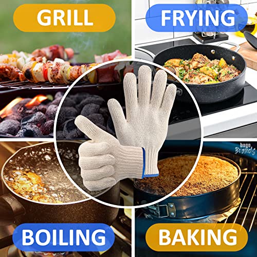 Heat Resistant Cooking Gloves - Bbq Kitchen Gloves Grill 932°F Heat Resistant Oven Gloves For Handling Hot Food Cooking Baking Oven Welding Gloves - Camping Cooking Pot Indoor Outdoor Gloves Ketar #TOP3