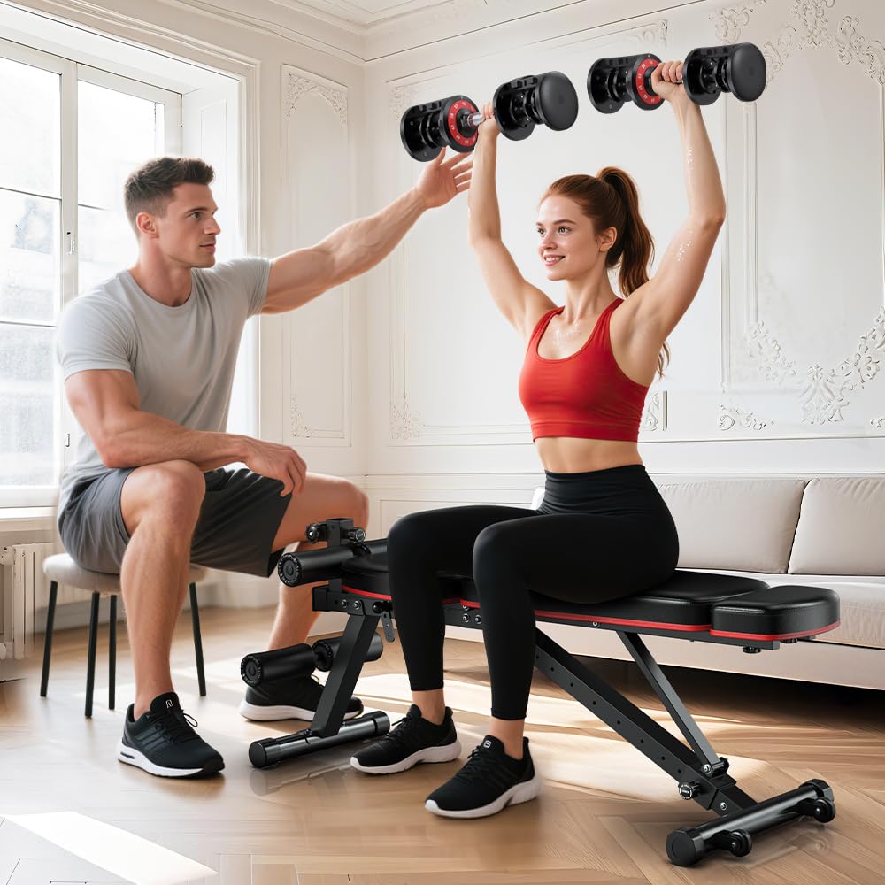 Adjustable Dumbbells Set of 2, Weight Set at Home | 25 to 80 lb, secure grip, space-saving design, fast weight change, versatile for full-body workouts