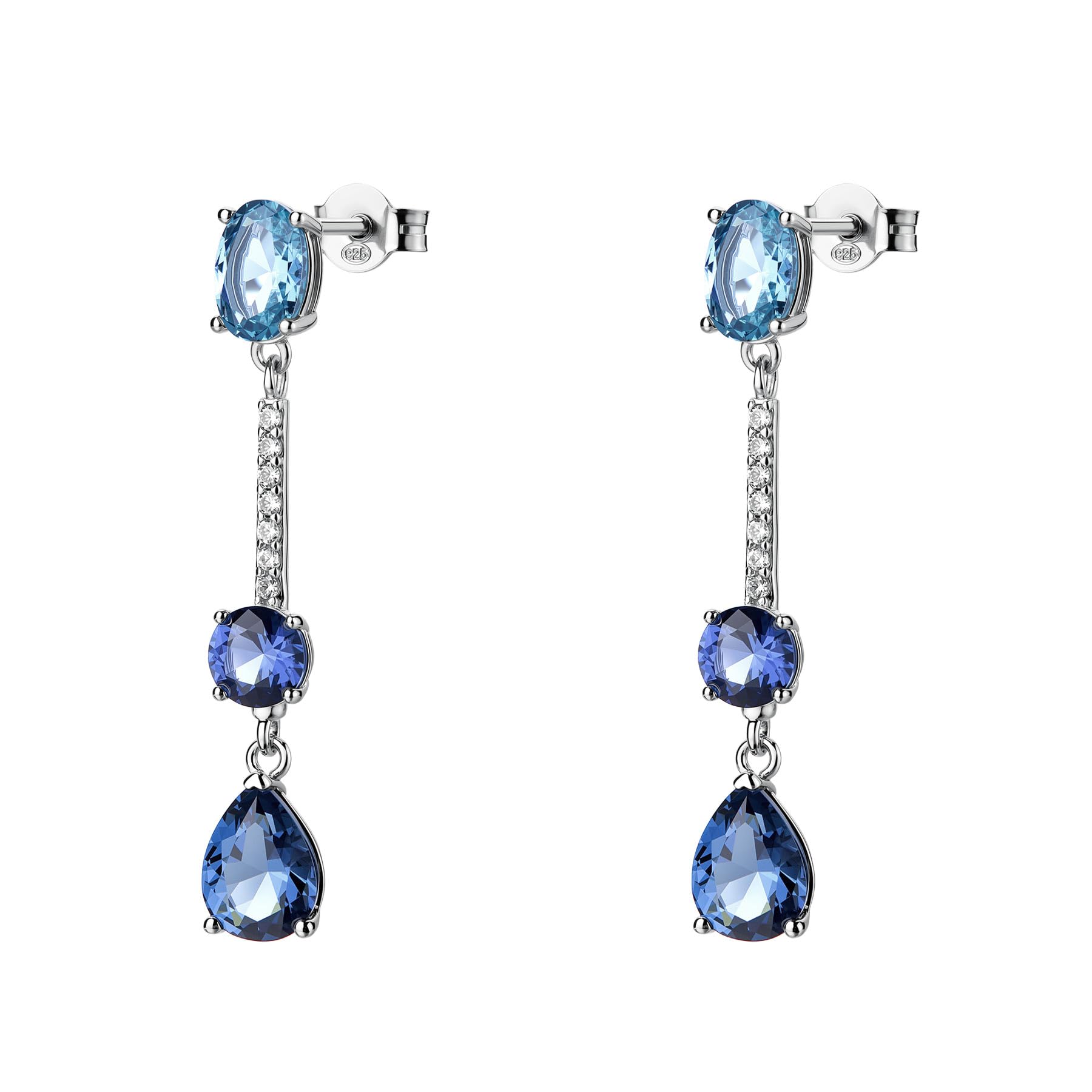 Brosway Orecchini Donna, Orecchini Pendenti In Argento E Freedom Blue | Collezione Fancy - FFB133-image