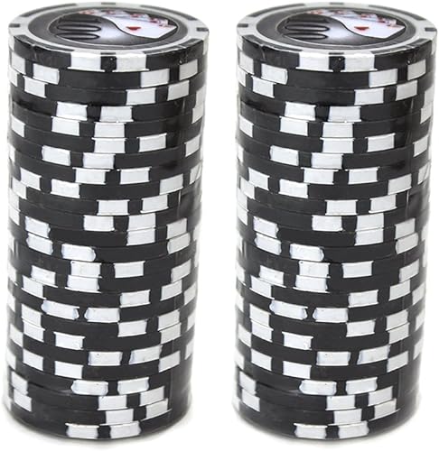 Vista 27 de Brybelly Yin Yang Poker Chip - Compuesto de arcilla pesada de 0.49 oz, paquete de 50 Morado ($500 Purple)