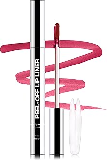 Peel Off Lip Liner Stain, Long Lasting Tattoo Lip Liner with Tweezer, Matte Finish Peel Off Lip Stain, Waterproof Transfer Proof Lip Stain Peel Off, Non-Stick Cup Nude Lip Stain Lipliner, 00