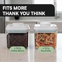 Vista 8 de Bop Top - Recipientes herméticos de almacenamiento de alimentos con tapa, paquete múltiple Juegos de recipientes de cocina Recipiente hermético