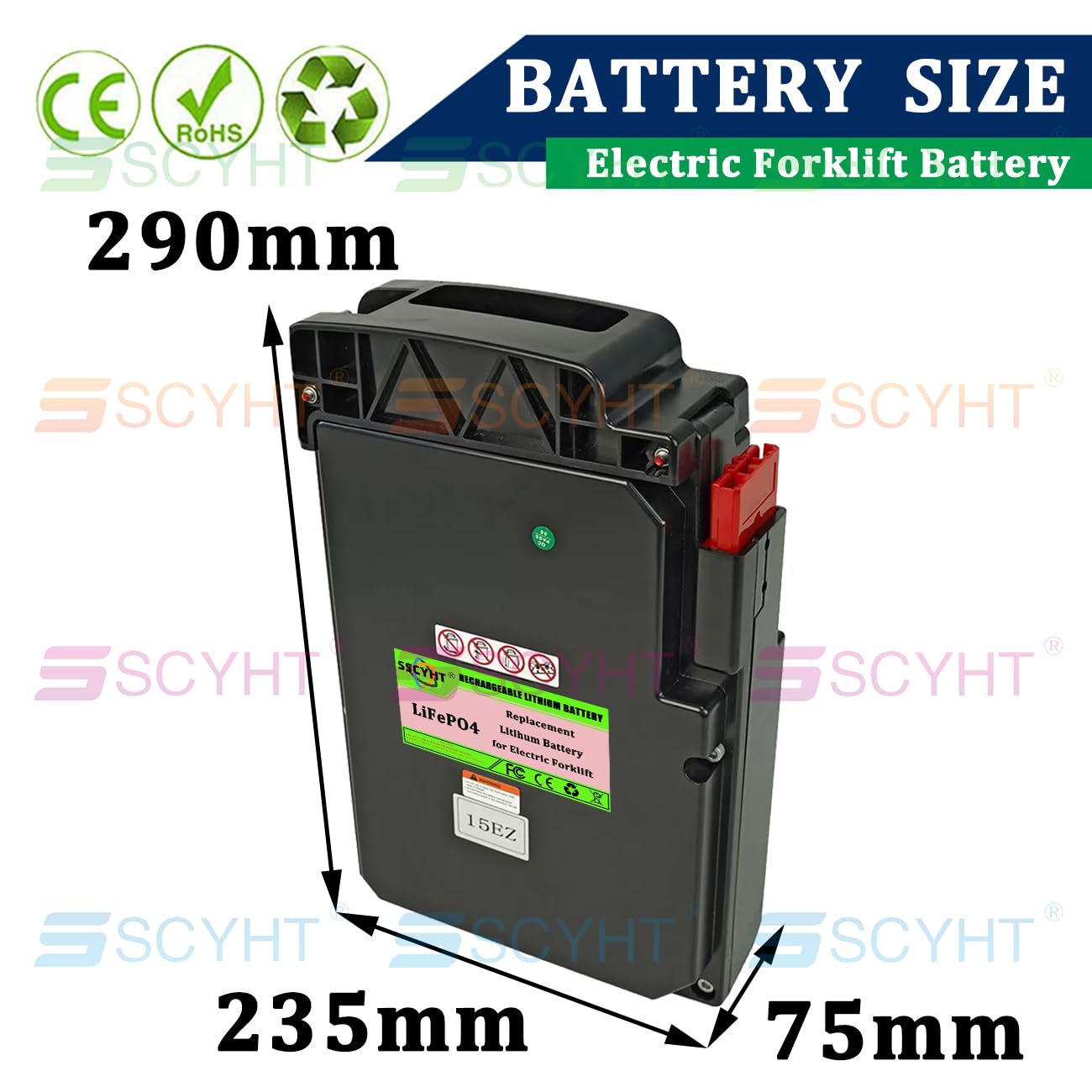 24V Batteria transpallet elettrico con CAN per transpallet elettrico EPT15EZ Batteria al litio per sollevatore telescopico F5PRO Batterie LiFePO4 con BMS,24v20ah can charger