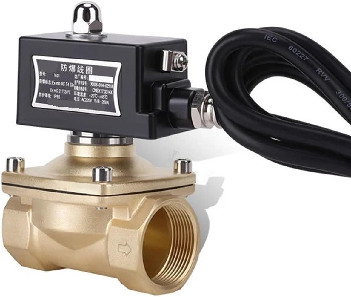 1-1/2" Normally Closed Brass Explosion Solenoid Valve for Gas natural gas(220VAC)