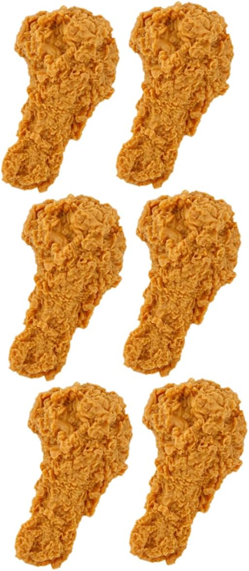 Fake Fried Chicken Legs Decoration 6Pcs Simulation Drumstick Model for Kitchen Home Party Photography Props and Restaurant Display