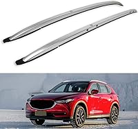 Vista 9 de Aintier Barra transversal de aluminio para techo compatible con Mazda CX-3 2016-2019, barra transversal para equipaje, portaequipajes
