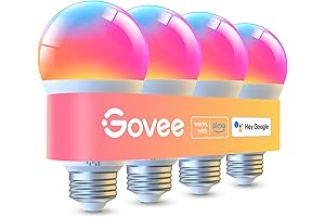 Govee Multicolor WIFI Bluetooth Smart LED Outdoor Light Bulbs(4-pack)