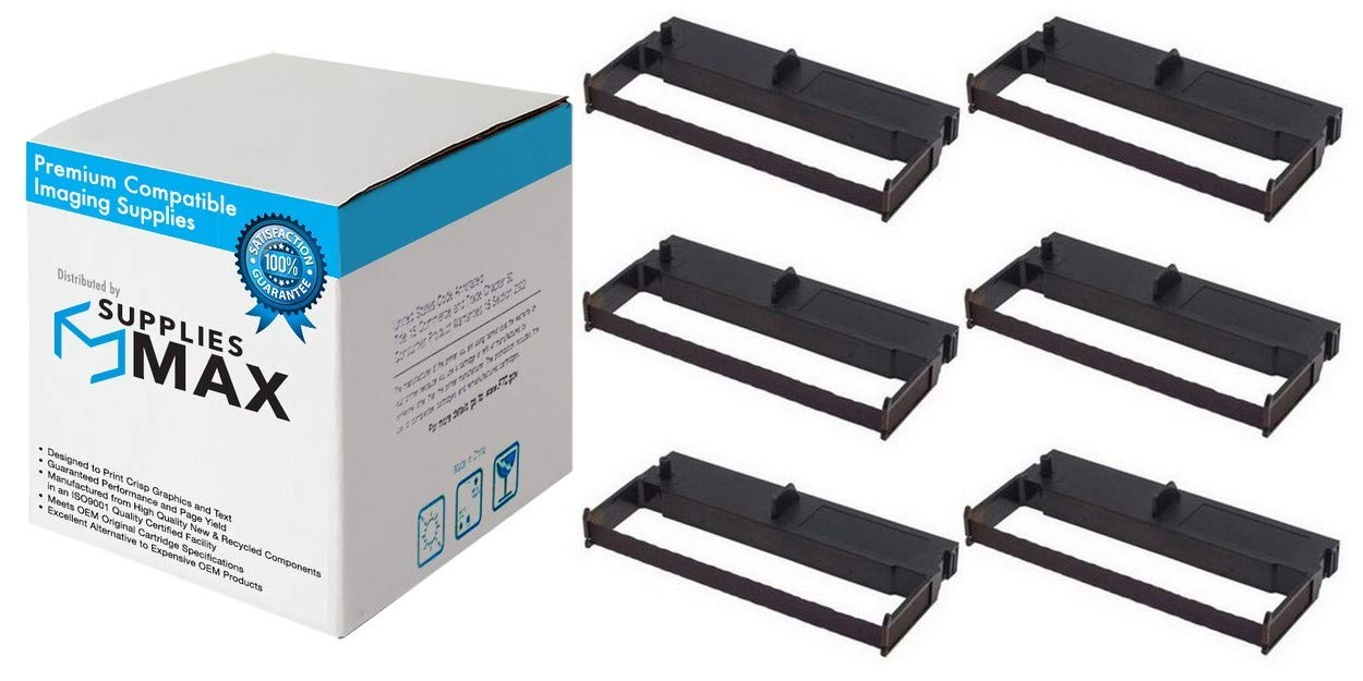 SuppliesMAX Compatible Replacement for Nukote PM502 Purple Printer Ribbons (6/PK) - Replacement to ERC-35