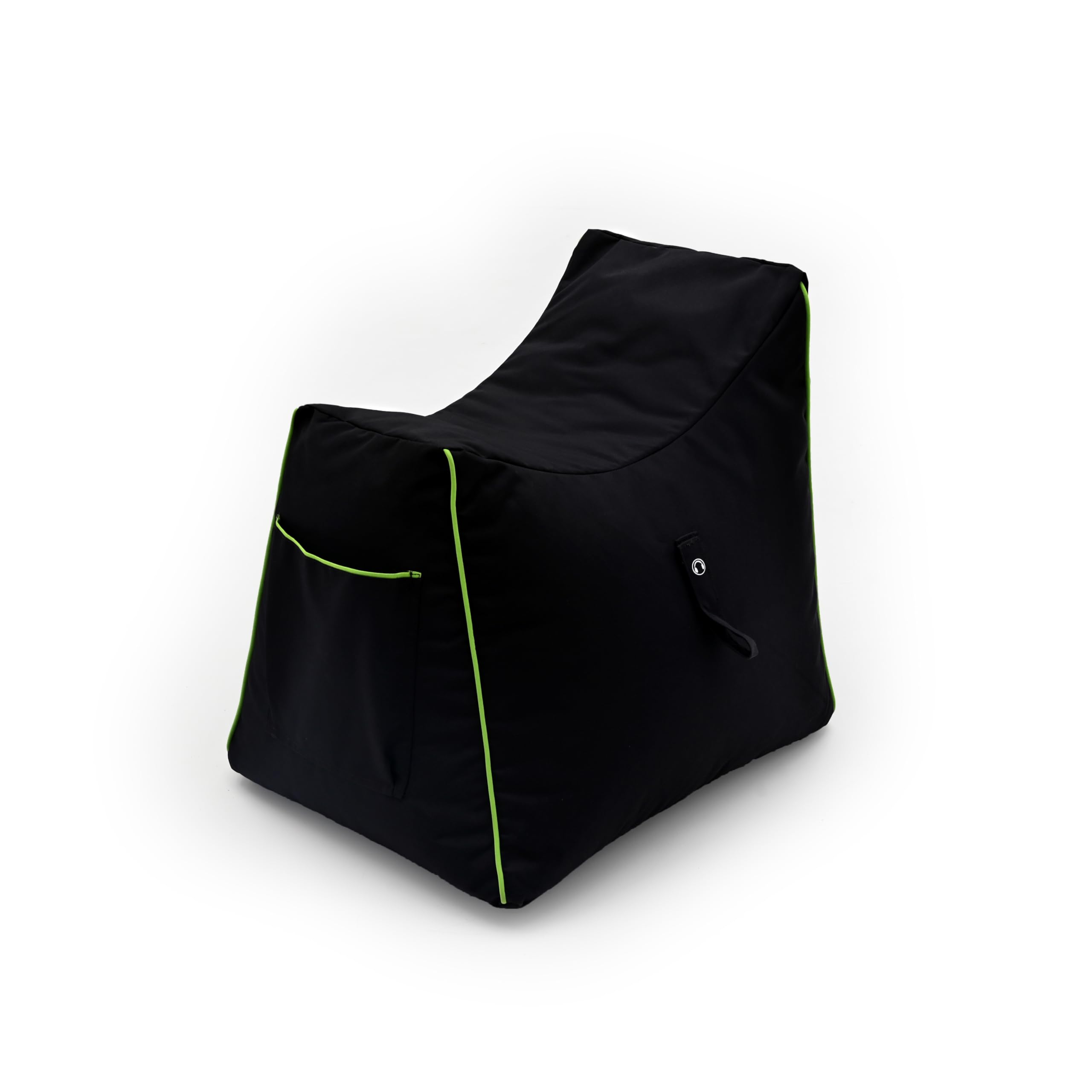 Game Over Kids Mini Video Gaming Bean Bag Chair | Water Resistant Outdoor Indoor Living Room Children Beanbag | Side Pockets & Headset Holder | Ergonomic Design for Body Support (Magical Emerald)