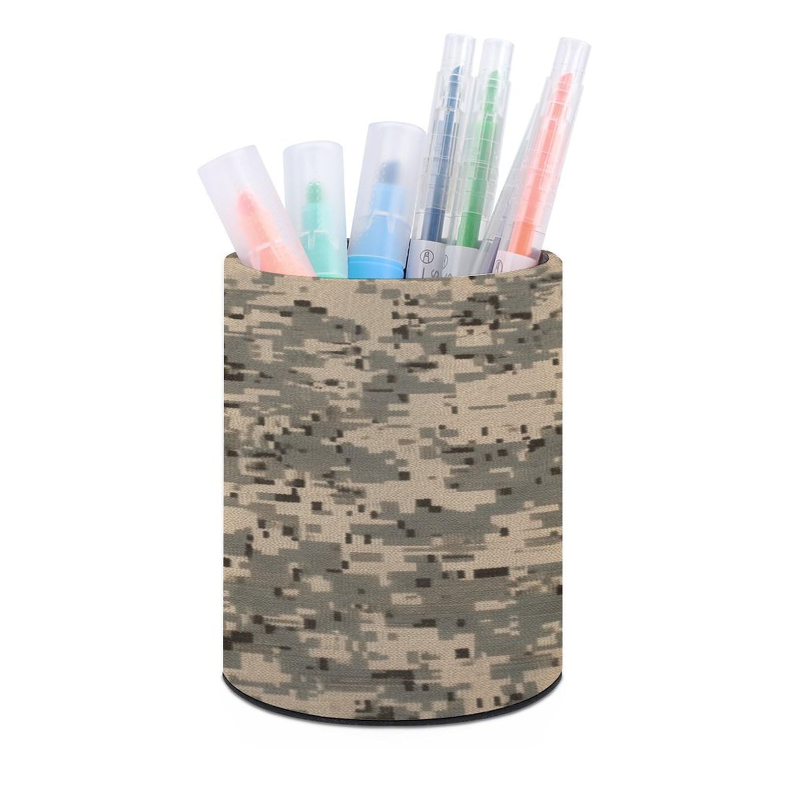 VstaDank Army Digital Camouflage Pen Holder for Desk Makeup Brush Holders Stylish Pen Cup Cute Pencil Cup Round Pencil Holder Decor Brush Scissor Holders for Multifunctional Office Supplies
