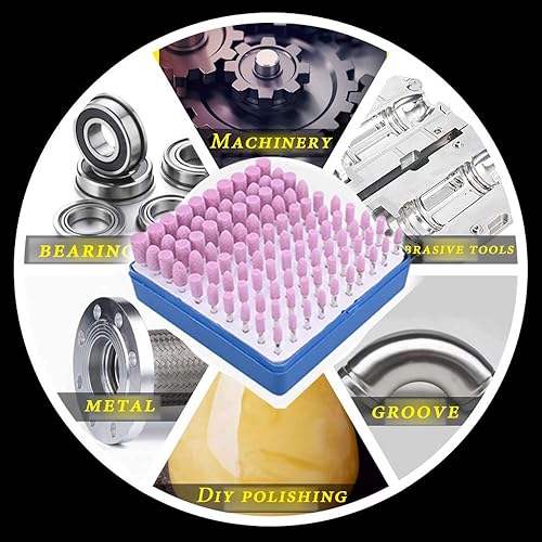 Miniatura 7 de 100 piezas de puntos de piedra abrasiva eléctrica de molienda Dremel Accesorios de pulido Kit de herramientas de rueda de cabeza de molienda para