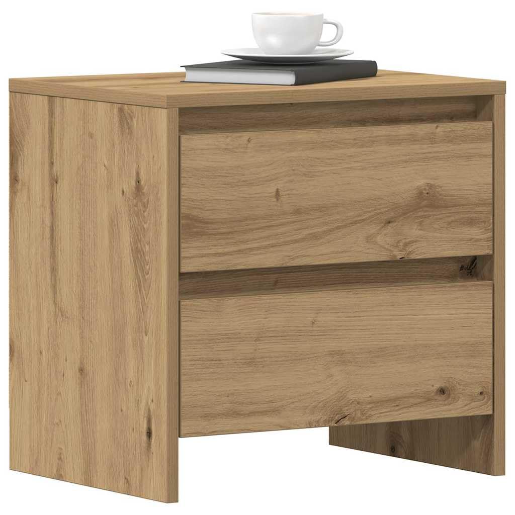 vidaXL Cabinet de Chevet avec tiroir Chêne Artisanal 45 x 34 x 44,5 cm, Table de Chevet Rustique, rangements Pratiques, Meuble décoratif, Parfait pour l'organisation à la Maison