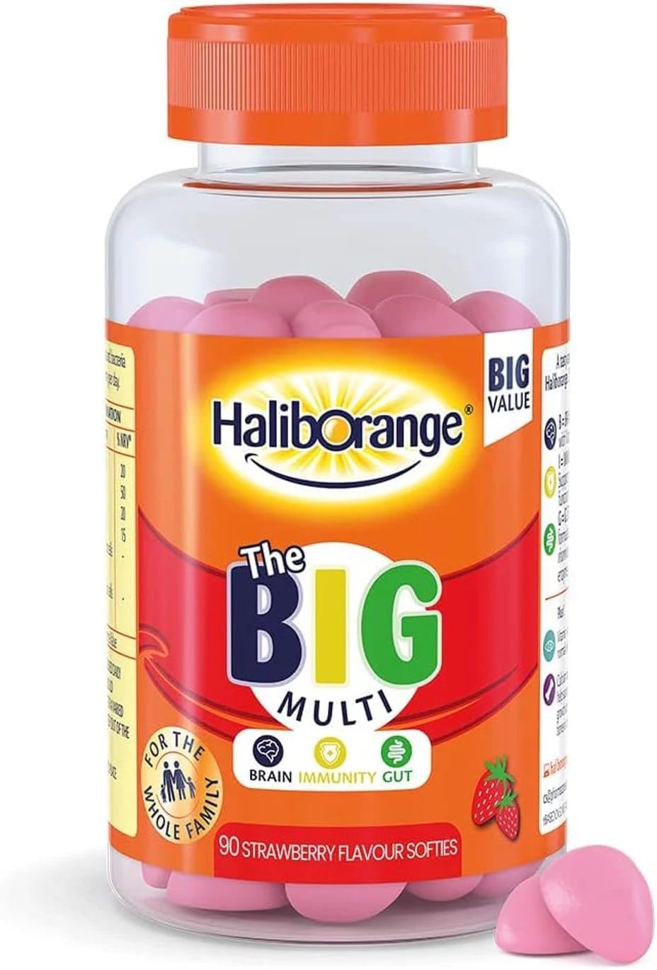 Big Multivitamin | High-Potency Formula with Vitamin A, Vitamin D, Calcium | 90 Chewable Tablets | Strawberry Flavor | Daily Nutritional Support for Adults and Kids